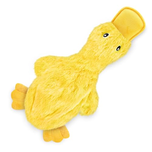 New Best Pet Supplies Crinkle Duck | Yellow, Large