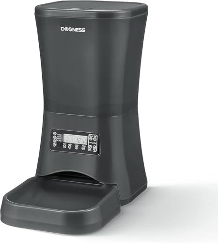 New DOGNESS Automatic Dog Feeder (Programmable, Voice) | Black, 9L