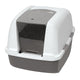 New Catit Airsift Jumbo Hooded Litter Pan | Warm Gray/White, Jumbo
