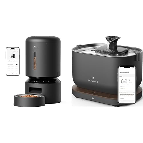 New PETLIBRO Automatic Cat Feeder and Cat Water Fountain Bundle | 5L feeder + 2.1L fountain