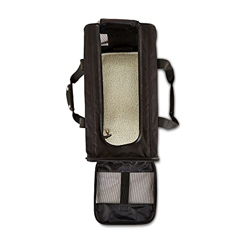 New Amazon Basics Soft-Sided Mesh Pet Travel Carrier | Black, 19.7″ L × 12″ W × 12″ H