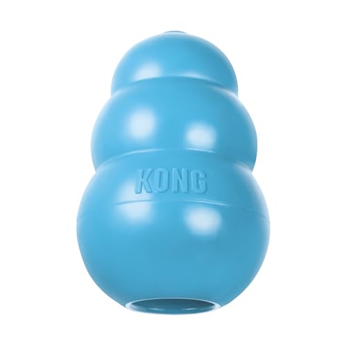 New KONG Puppy Teething Rubber Toy | Blue, Small