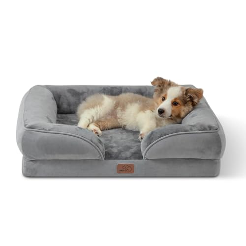New Bedsure Orthopedic Dog Bed Medium Size Dogs | Grey, 28"