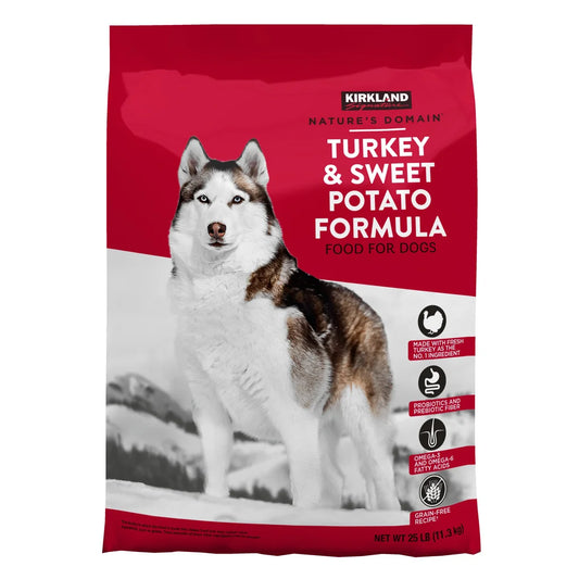 New Kirkland Signature Nature's Domain Turkey and Sweet Potato Dog Food | 25 lbs