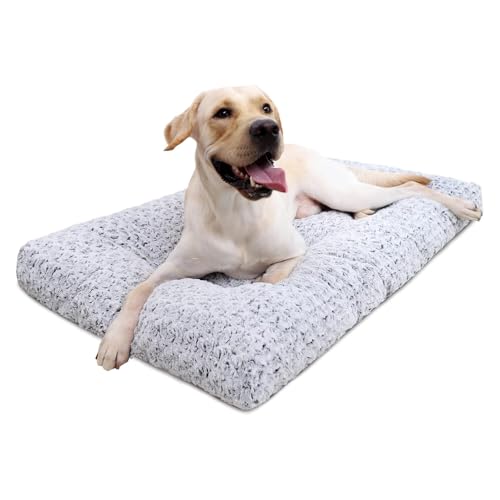 New KSIIA Washable Dog Bed | 35" x 23", Gray