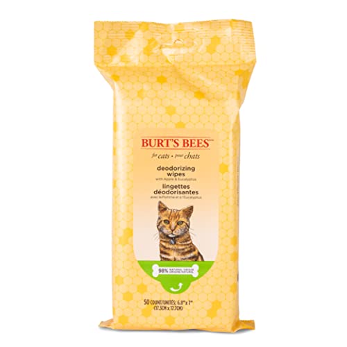New Burt's Bees for Pets Deodorizing Cat Wipes | 50 count