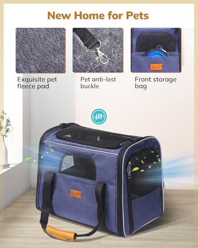 New Morpilot Soft-Sided Cat/Dog Carrier | Light Blue & Up to 18 lb