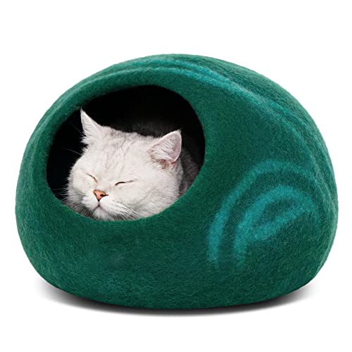 New MEOWFIA Cat Cave (100% Merino Wool) | Emerald & Large