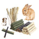 New Dbeans Flourithing 600g Guinea Pig and Rabbit Chew Toys Sweet Bamboo and Timothy Apple Sticks | Natural, 600g