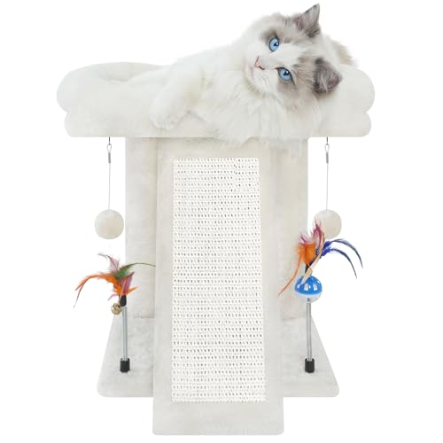 New TWDEPART Cat Tree Cat Tower with Cat Scratching Post | Beige