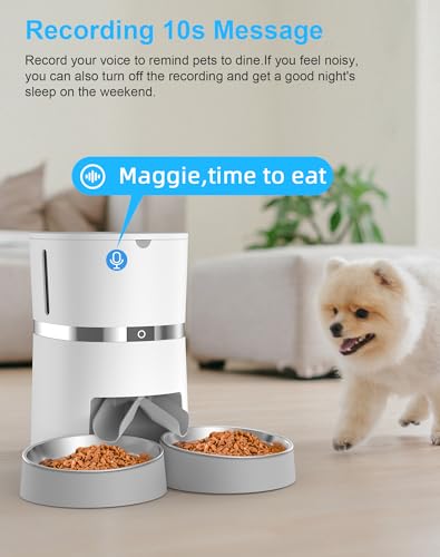 New WellToBe Automatic Pet Feeder with Splitter & Double Bowls | Up to 6 Meals
