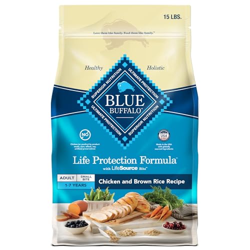 New Blue Buffalo Life Protection Formula Adult Small Bite Dry Dog Food | Chicken & Brown Rice • 15 lb