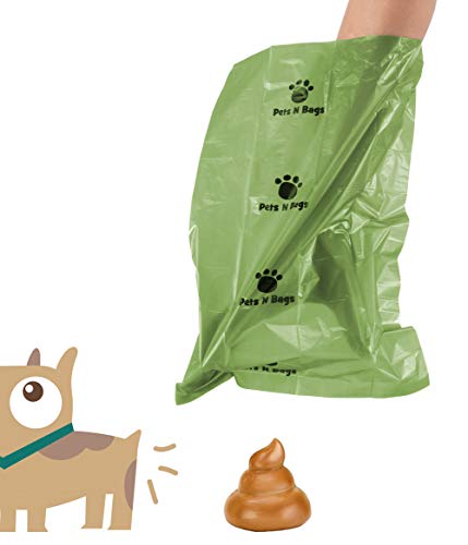 New Pets N Bags Dog Waste Poop Bags Refill Rolls | Unscented, 60 Rolls (900 Count) + Dispenser