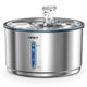New NPET Stainless Steel Cat Water Fountain WF210Plus | 1 gallon/135oz, Stainless steel