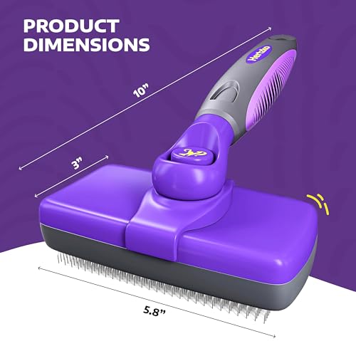 New Hertzko Self Cleaning Slicker Brush | Purple