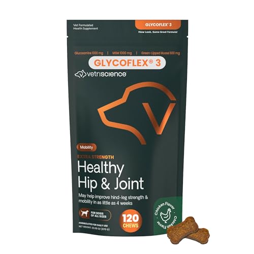 New VetriScience GlycoFlex 3 Hip & Joint Chews | Chicken, 120 Count
