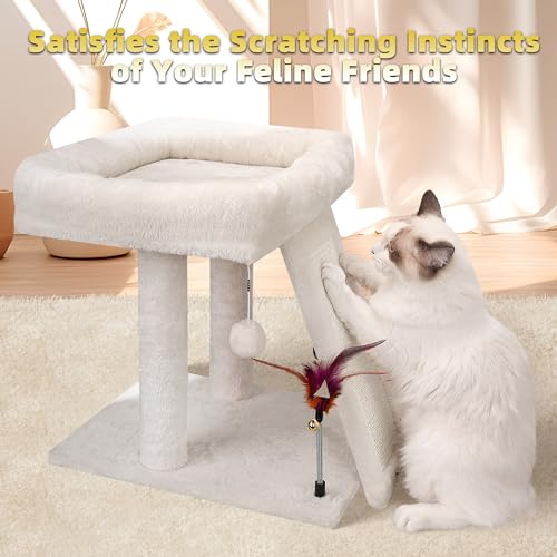 New TWDEPART Cat Tree Cat Tower with Cat Scratching Post | Beige