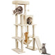 New Yaheetech Multi-Level Indoor Cat Play Structure with Hammock & Ball | 63"