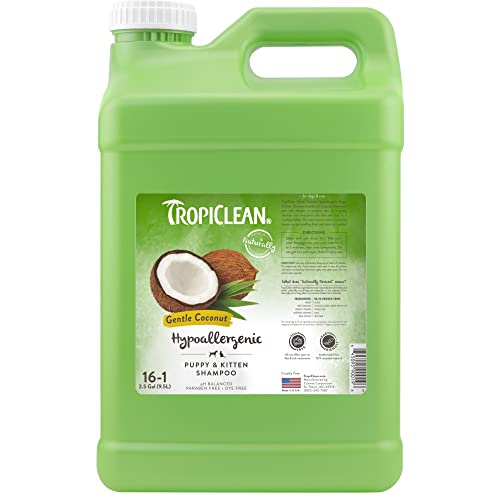 New TropiClean Gentle Puppy Shampoo | Gentle Coconut, 2.5 Gallon