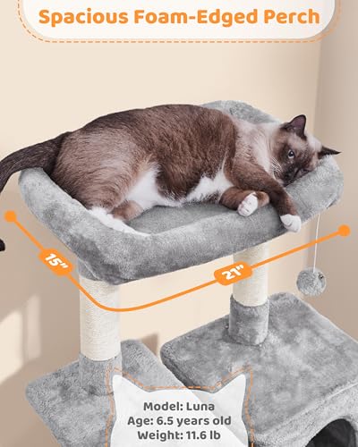 New Yaheetech Multi-Level Cat Tree with Perch Hammock & Condo | 63"