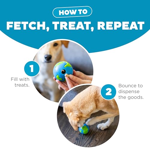 New Outward Hound Orbee-Tuff Planet Ball | Blue/Green, Small