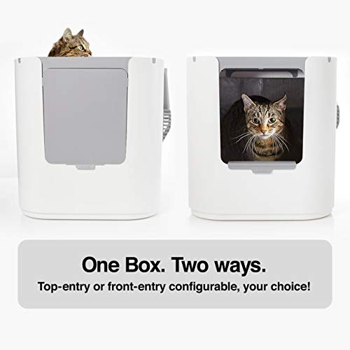 New Modkat XL Litter Box, Top or Front-Entry Configurable | White, XL