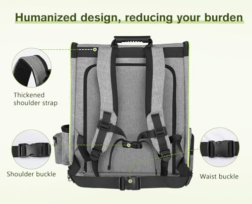 New Pecute Pet Carrier Backpack, Expandable Mesh | Grey