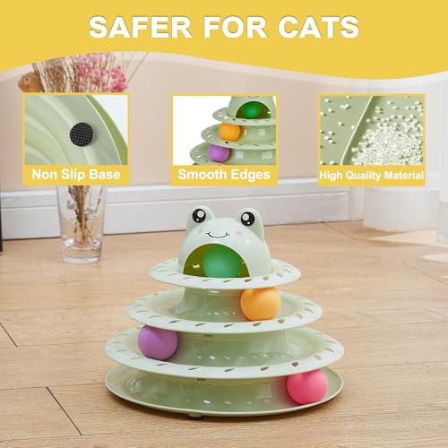 New Gefryco 4-Tier Roller Track Cat Tower | Green