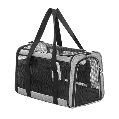 New Petsfit Airline Approved Soft Sided Carrier | 18″ × 11″ × 11″, Grey