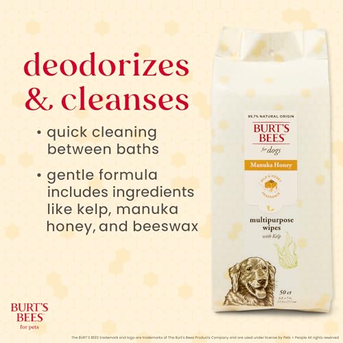 New Burt's Bees Manuka Honey Multipurpose Wipes with Kelp | 50 count
