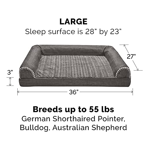 New Furhaven Orthopedic Dog Bed | Charcoal, Large