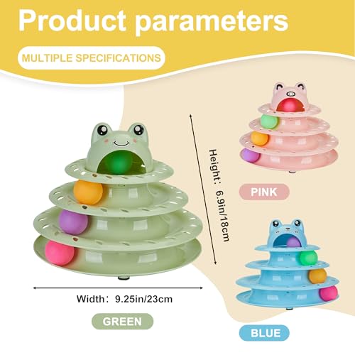 New Gefryco 4-Tier Roller Track Cat Tower | Green