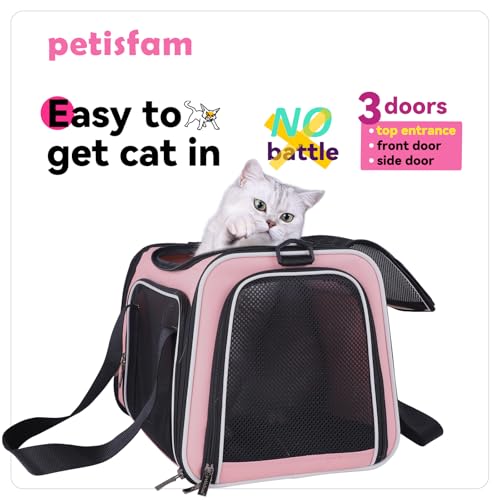 New petisfam Soft Pet Carrier w/ Cozy Bed | Pink, Medium Size