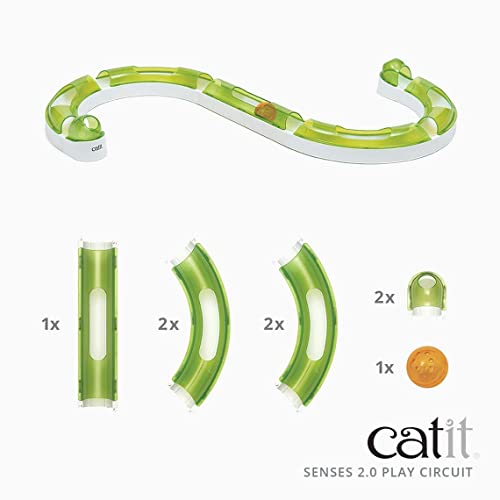 New Catit Senses 2.0 Play Circuit Closed-Track Ball Toy (8-Piece)