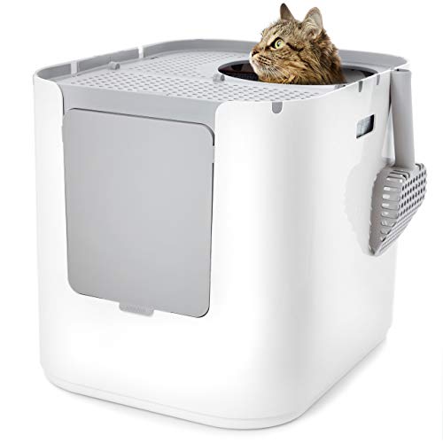 New Modkat XL Litter Box, Top or Front-Entry Configurable | White, XL