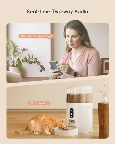 New Faroro Automatic Cat Feeder with Camera (3MP, 5G Wi-Fi)