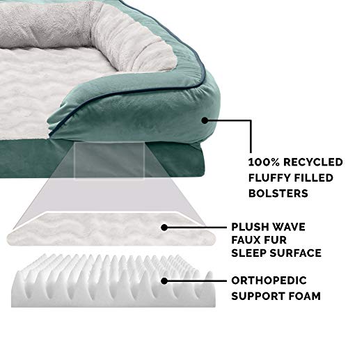 New Furhaven Orthopedic Dog Bed | Celadon Green, Large