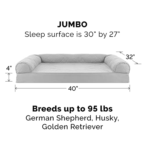 New Furhaven Orthopedic Dog Bed | Silver Gray, Jumbo/XL