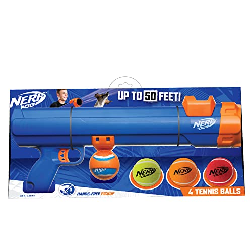 New Nerf Dog Tennis Ball Blaster | Blue/Orange, One Size