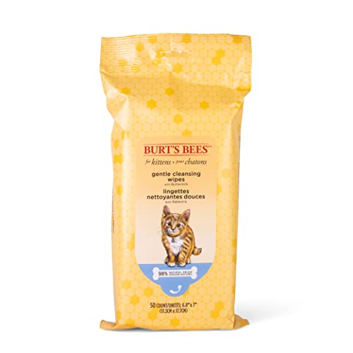 New Burt's Bees for Pets Kitten Wipes with Buttermilk | 50 count, 6 pack