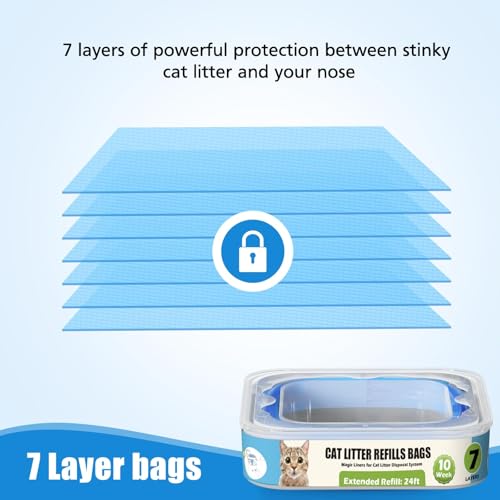 New Cat Litter Refills Cartridge Compatible with Your Genie Litter Standard, Plus and XL Cat Litter Pail | Pack of 12
