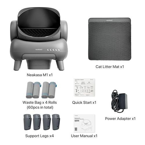 New Neakasa M1 Bundle Open-Top Self-Cleaning Cat Litter Box | Bundle with 4 Rolls (60 pcs) + 2 Extra Rolls