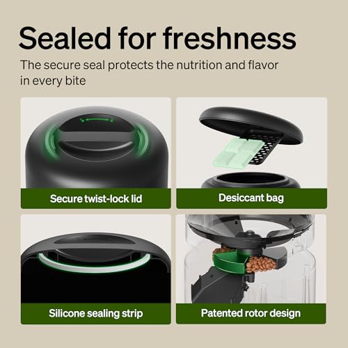 New PETLIBRO Automatic Cat Feeder (WiFi, Low Food Sensor) | Granary Black, 5L