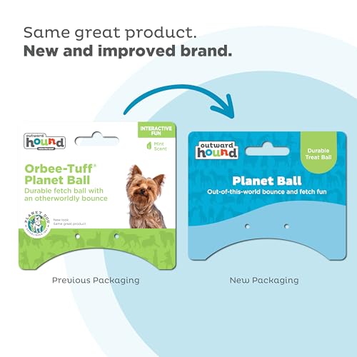 New Outward Hound Orbee-Tuff Planet Ball | Blue/Green, Small