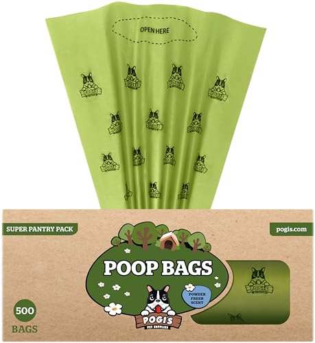 New Pogi’s Large Poop Bags | Fresh Scent, Single Roll (500 Count)