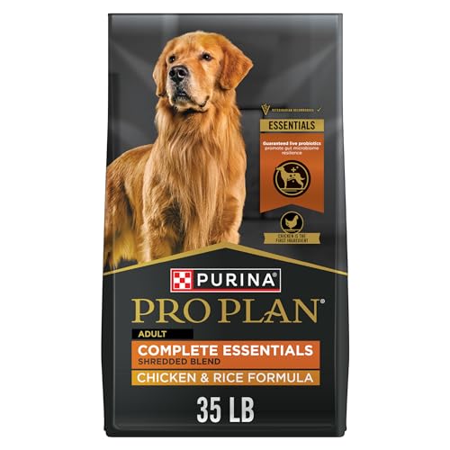 New Purina Pro Plan Complete Essentials Shredded Blend Dry Dog Food | Chicken & Rice • 35 lb