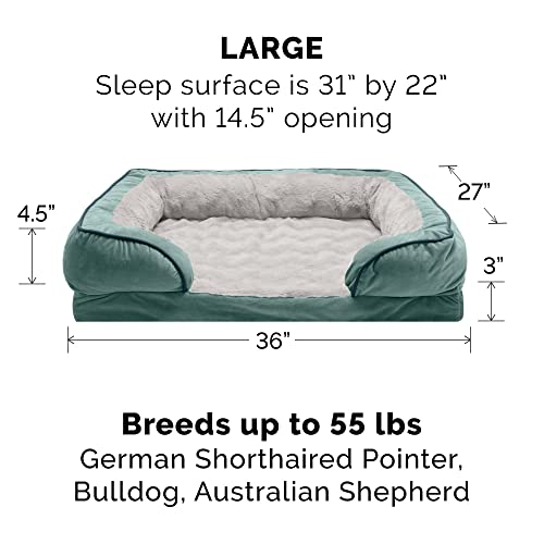 New Furhaven Orthopedic Dog Bed | Celadon Green, Large