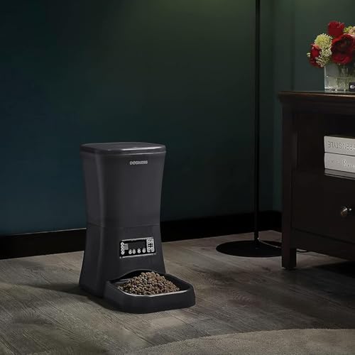 New DOGNESS Automatic Dog Feeder (Programmable, Voice) | Black, 9L