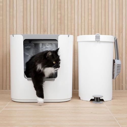 New Modkat XL Litter Box, Top or Front-Entry Configurable | White, XL