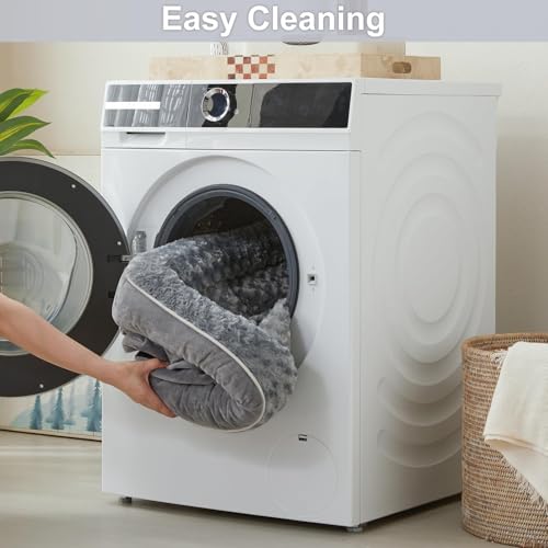 New WNPETHOME Large Sized Dog Bed | Grey, 36"L x 27"W x 6.5"Th